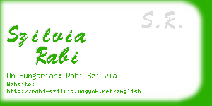 szilvia rabi business card